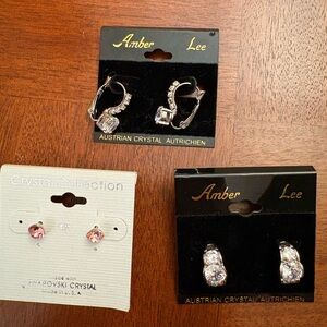 Swarovski Crystal Earrings and Amber Lee in Austrian crystal earrings.